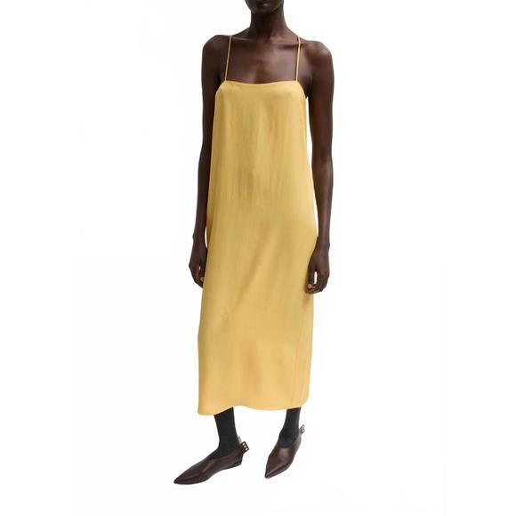 NEW TIBI slip midi dress in orange sorbet - Picture 1 of 4